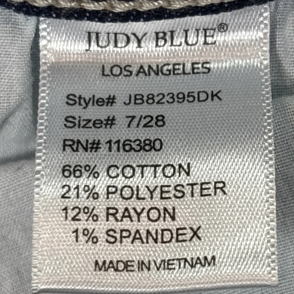 Judy Blue Los Angeles High Rise Dark Wash Flare Jeans Size 7/28